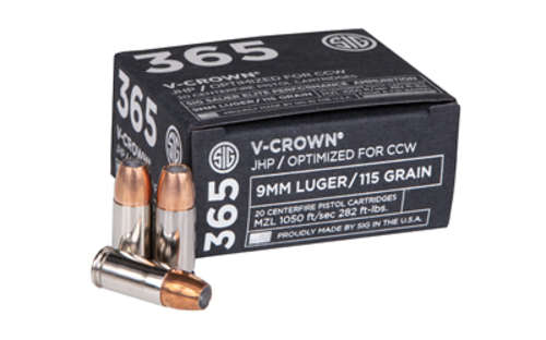 Ammunition Sig Sauer Elite Performance 9mm SIG AMMO 9MM 115GR JHP CCW 20/200 • Model: Elite Performance